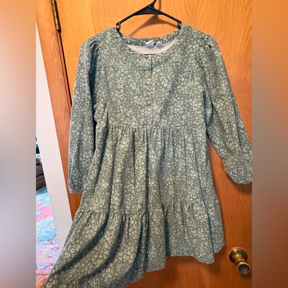 GAP Green Floral Kids Dress